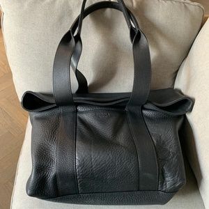 Shinola Cass Tote in Black Signature Leather
